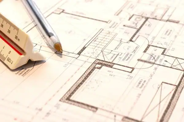Image of architect Loughton drawings